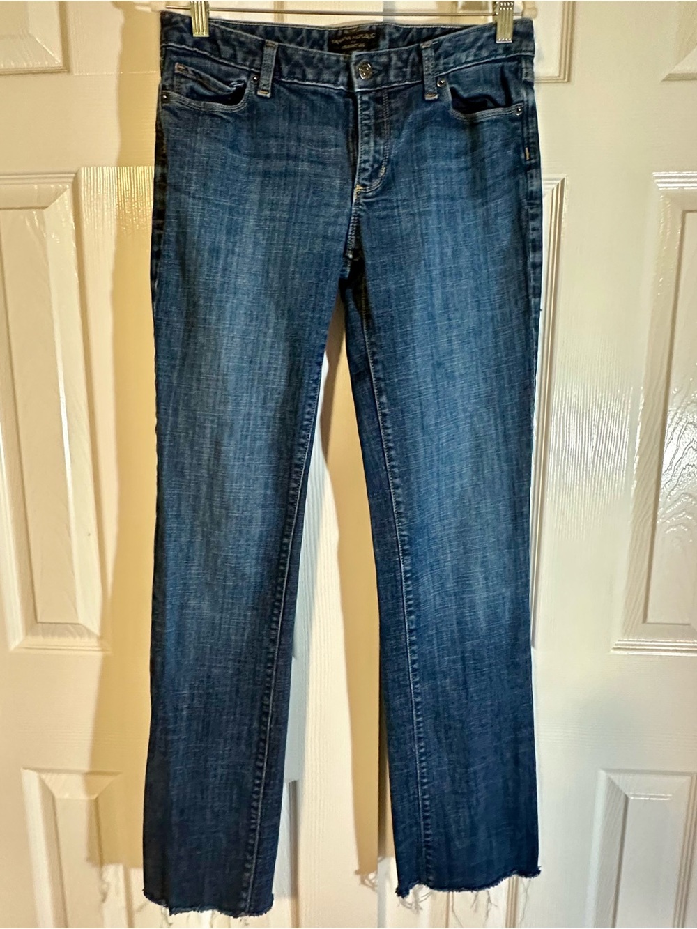 Banana Republic Straight Leg Raw Hem Jeans